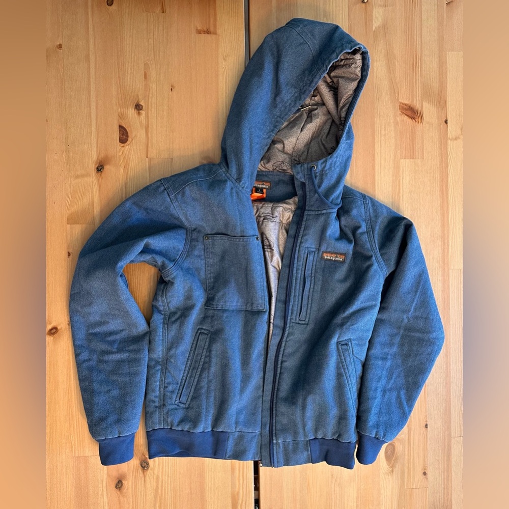 Patagonia All Seasons Hemp Canvas (Jean) Bomber Hoody Jacket Size Small - Used